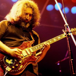 Jerry Garcia playing "Tiger" guitar by Doug Irwin