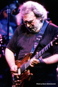 Jerry Garcia playing Doug Irwin's Rosebud guitar