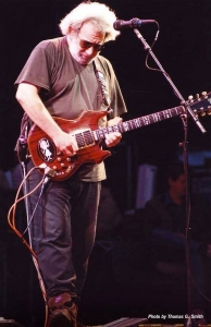 Jerry Garcia playing Doug Irwin's Rosebud guitar