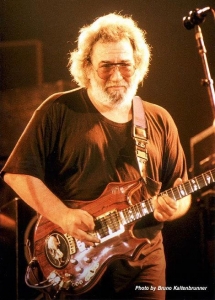 Jerry Garcia playing Doug Irwin's Rosebud guitar