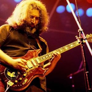Jerry Garcia playing Tiger guitar made by Doug Irwin