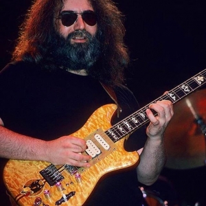 Jerry Garcia playing Doug Irwin's Wolf guitar