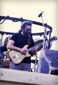 Jerry Garcia playing Doug Irwin's Wolf guitar