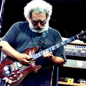 Jerry Garcia playing Doug Irwin's Rosebud Guitar 3