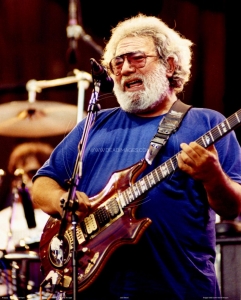 Jerry Garcia playing Doug Irwin's Rosebud Guitar 2
