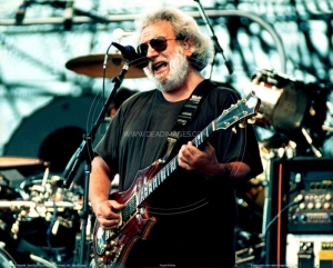 Jerry Garcia playing Doug Irwin's Rosebud Guitar 4