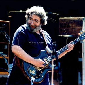 Jerry Garcia playing Doug Irwin's Tiger Guitar 1