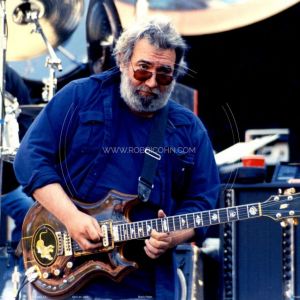 Jerry Garcia playing Doug Irwin's Tiger Guitar 5