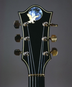 Rosebud Guitar Head Stock with Eagle - Photo: Herb Greene