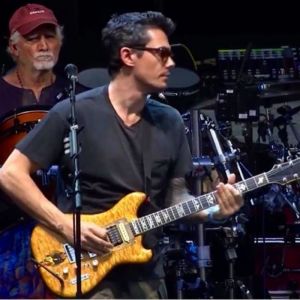 John Mayer playing Jerry Garcia’s Wolf guitar made by Doug Irwin