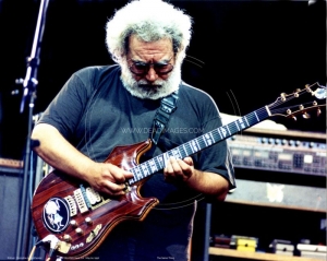 Jerry Garcia playing Doug Irwin's Rosebud Guitar 3
