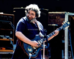 Jerry Garcia playing Doug Irwin's Tiger Guitar 1