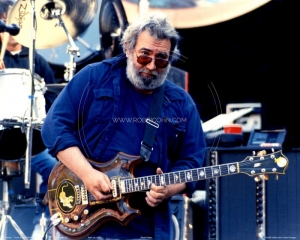 Jerry Garcia playing Doug Irwin's Tiger Guitar 5