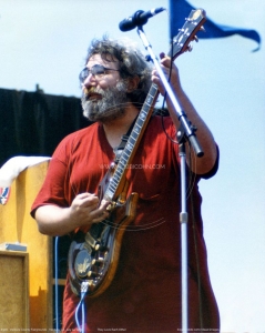 Jerry Garcia playing Doug Irwin's Tiger Guitar 2